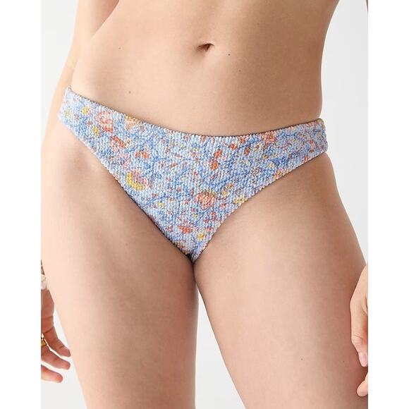 New NWT J. Crew Floral Scrunchie Hipster Bikini Swim Bathing Suit Bottom Size 2X - Picture 1 of 9